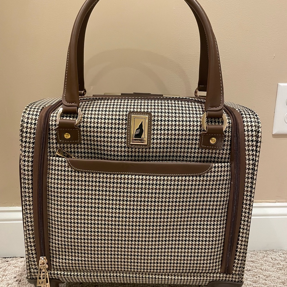 London Fog Houndstooth 16” Underseater travel bag
